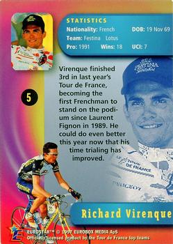 1997 Eurostar Tour de France #5 Richard Virenque Back